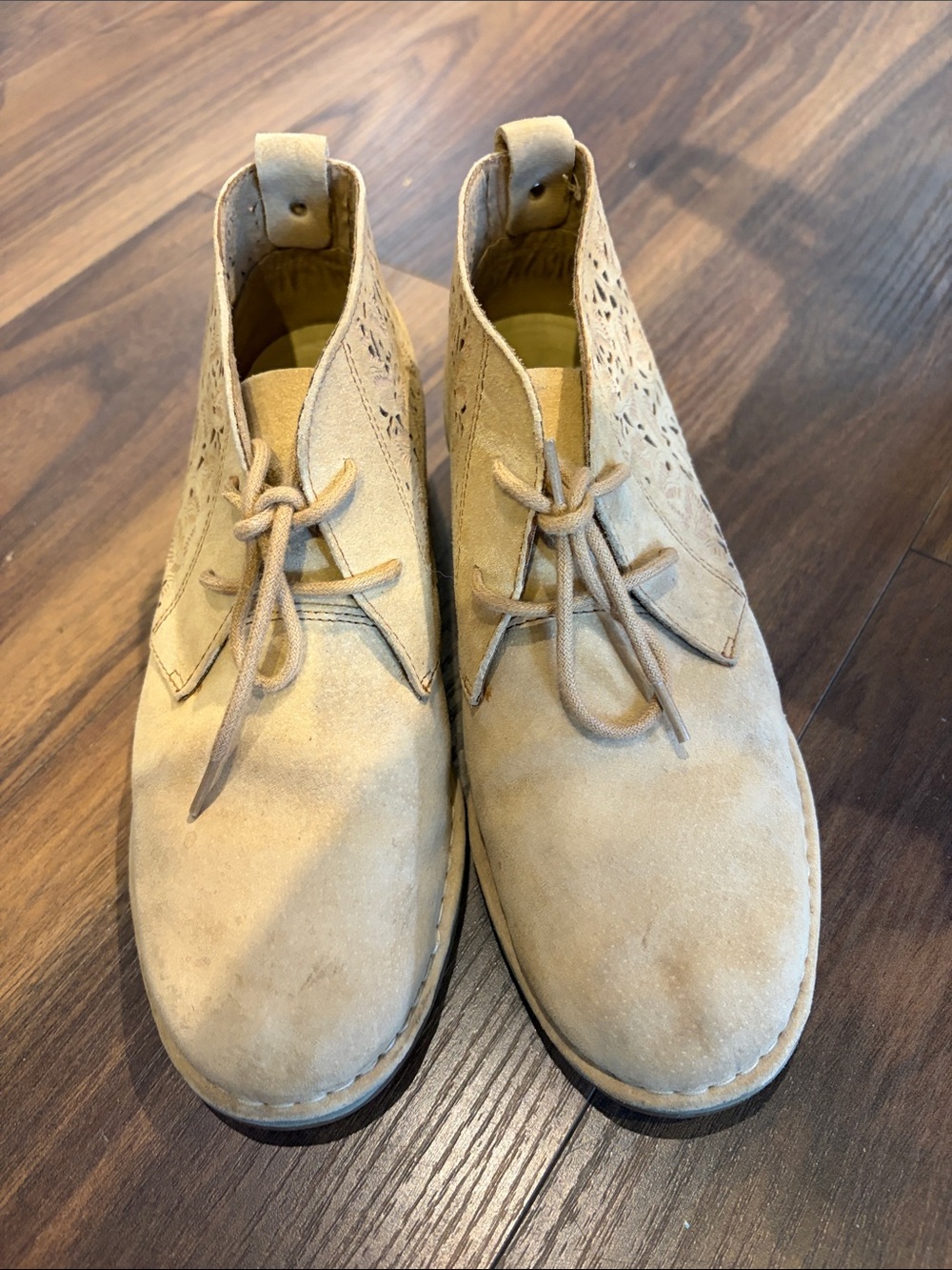 Hush Puppies Women's Tan Suede Ankle Booties